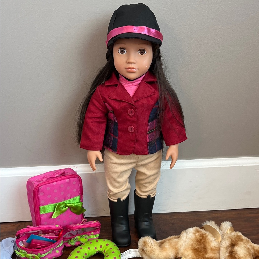Our Generation Equestrian Doll with Fashion Accessories Set Bundle - Picture 2 of 11